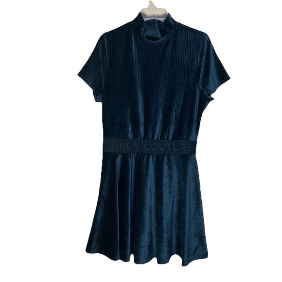 Juicy Couture Dresses & Skirts - Juicy Couture Women’s Size Large Velvet Dress Y2K defined waist dark teal